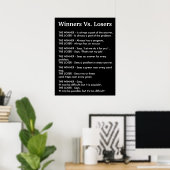 Winnaars Vs Verliezers Poster (Thuiskantoor)