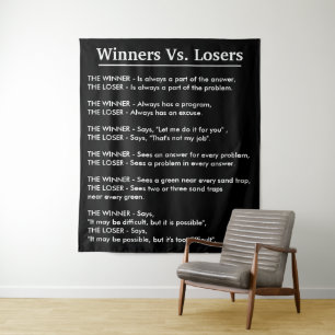 Winnaars Vs Verliezers Wandkleed