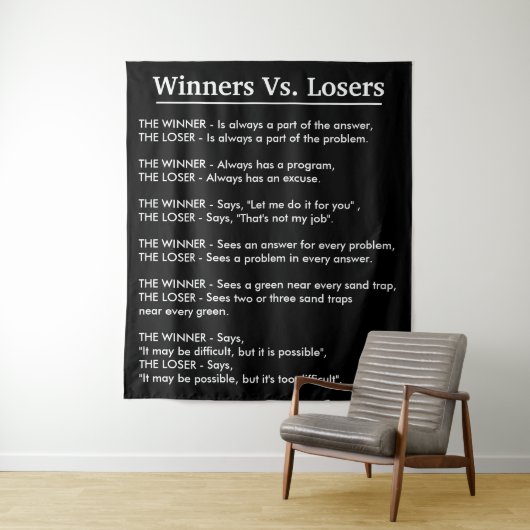 Winnaars Vs Verliezers Wandkleed (In situ)