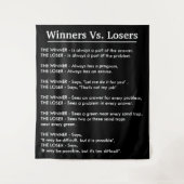Winnaars Vs Verliezers Wandkleed (Voorkant)
