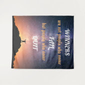 Winnaars zijn geen mensen die nooit falen wandkleed (Voorkant (horizontaal))