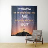 Winnaars zijn geen mensen die nooit falen wandkleed (In situ)