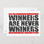 Winnaars zijn nooit Whiners | Retrospectief Briefkaart (Voorkant / Achterkant)