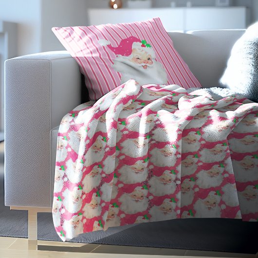 winnares santa retro kerst fleece deken