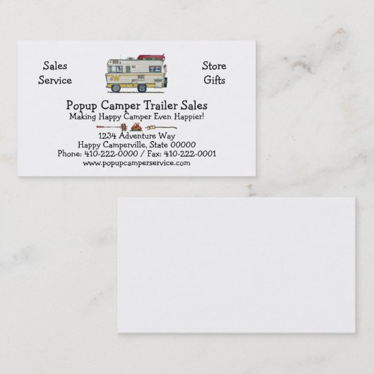 Winnebago Camper RV Apparel Visitekaartje (Voorkant / Achterkant)