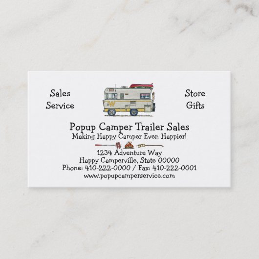 Winnebago Camper RV Apparel Visitekaartje (Voorkant)
