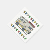 WINNEBAGO RV happy camper art print Schattige gril Servet (Hoek)