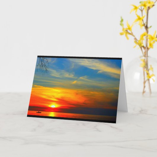 Winnebago Zonneset Elke Occasiekaart Kaart (Gele Bloem)