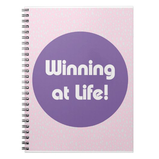 Winnen bij Life Typography Notitieboek (Voorkant)