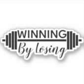 Winnen door te verliezen - Oefening - Gewichtslift Sticker (Voorkant)