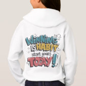 Winnen is een gewoonte - Kinder Motivatie hoodie (Achterkant)