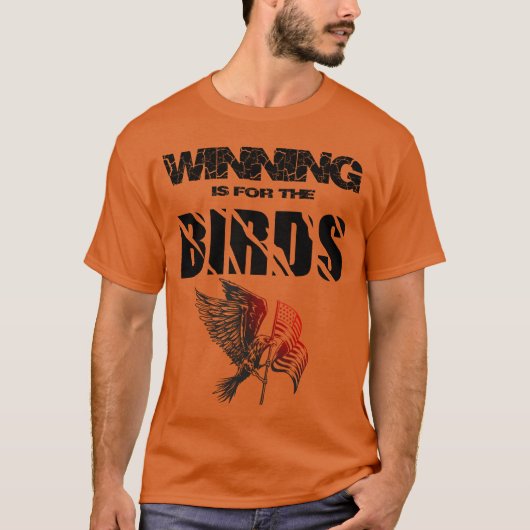 Winnen is voor de Vogels retro T-shirt (Voorkant)