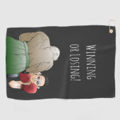 Winnen of verliezen golfhanddoek (Horizontaal)