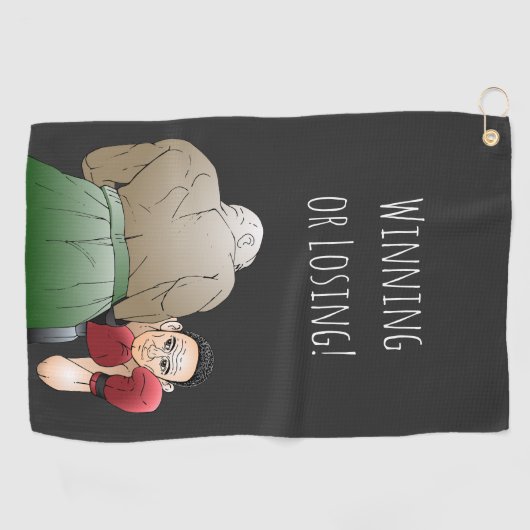 Winnen of verliezen golfhanddoek (Horizontaal)