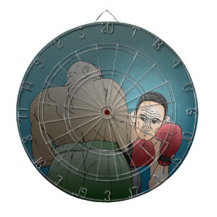 Winnen of verliezen van een bokswedstrijd dartbord