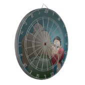 Winnen of verliezen van een bokswedstrijd dartbord (Voorkant Links)