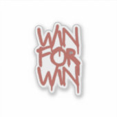 "Winnen voor Winnen Sticker – Begin je dag als een (Voorkant)