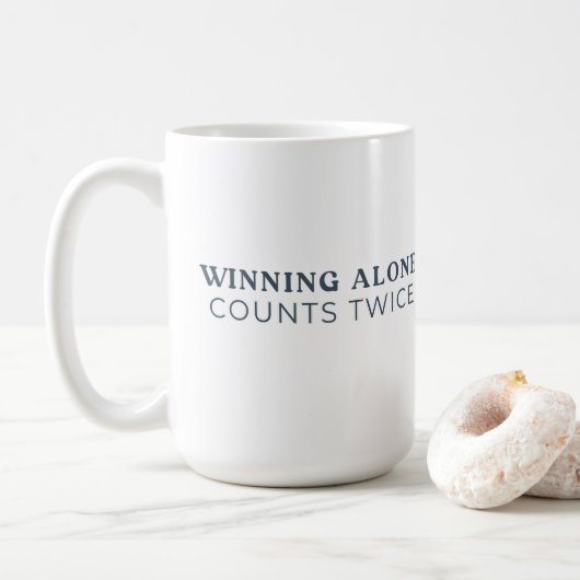 Winnend Alleen Telt Dubbel Mok (Met donut)