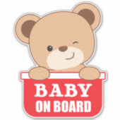 Winnend Baby Beer Baby aan boord van de Sticker (Voorkant)