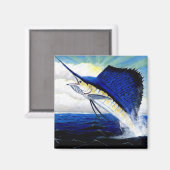 Winnend kunstwerk voor kinderen: zeilvissen magneet (Voorkant / Achterkant)