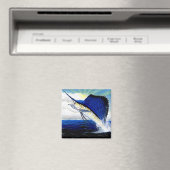 Winnend kunstwerk voor kinderen: zeilvissen magneet (Insitu (Vaatwasser))