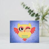 Winnend Owl Briefkaart (Staand voorkant)