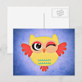 Winnend Owl Briefkaart (Voorkant / Achterkant)