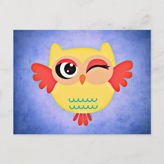 Winnend Owl Briefkaart (Voorkant)
