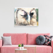 Winnend Owl Canvas Afdruk (Insitu (Woonkamer))