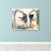Winnend Owl Canvas Afdruk (Insitu (Houten vloer))