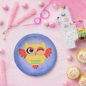 Winnend Owl Papieren Bordje (Feest)