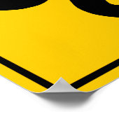 Winnend Road Ahead Highway Sign Poster (Hoek)