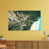 Winnend round the West End of Shepperd's Dell Canvas Afdruk (Insitu (Woonkamer))