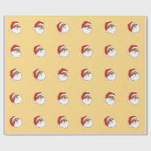 Winnende Afrikaanse Amerikaanse kerstman Cadeaupapier (Vlak)