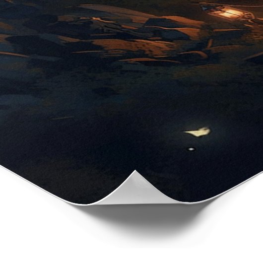 Winnende bergtrap naar de heilige tempel poster (Hoek)