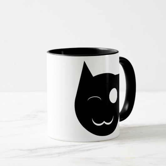 Winnende Black Cat Cup Mok (Voorkant rechts)