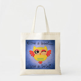 Winnende boomtong Geef een Hoot Canvas tas