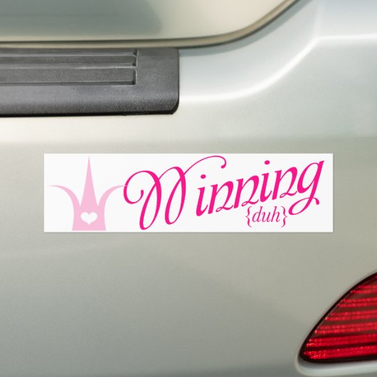 Winnende Bumpersticker (Op auto)