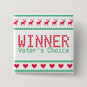 Winnende Button voor Tacky Sweater Party (Voorkant)