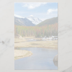 Winnende Colorado met bergen en pijnbomen Briefpapier