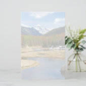 Winnende Colorado met bergen en pijnbomen Briefpapier (Staand voorkant)