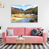 Winnende Colorado met bergen en pijnbomen Canvas Afdruk (Insitu (Woonkamer))