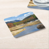 Winnende Colorado met bergen en pijnbomen Kartonnen Onderzetters (Schuin)