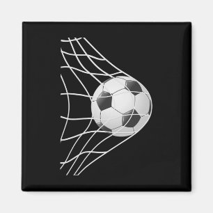 Winnende Doelpunten Voetbal Bal Binnen Net, Cool V Magneet