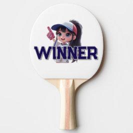 winnende fan sporten dall tafeltennisbatje