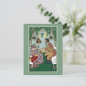 Winnende Garde met een Helper  Art Nieuw Briefkaart (Staand voorkant)