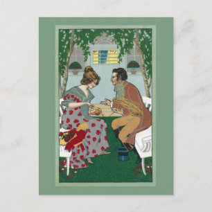 Winnende Garde met een Helper  Art Nieuw Briefkaart