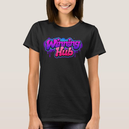 Winnende hub: waar stijl positiviteit ontmoet! 🌟 t-shirt (Voorkant)