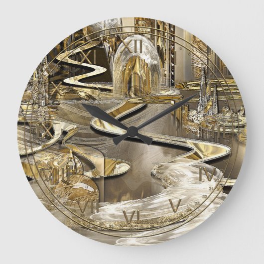 Winnende Jackson Fantasy Futuristic City Grote Klok (Voorkant)