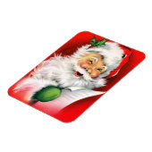 Winnende kerstman Naughty of Nice List Funny Magneet (Linkerzijde)